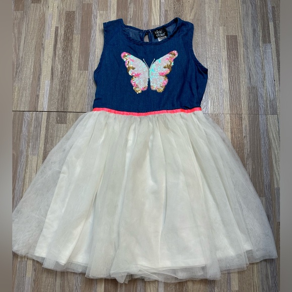 Pink & Violet Other - Pink & Violet Dress with Sequined Butterfly, Size 8